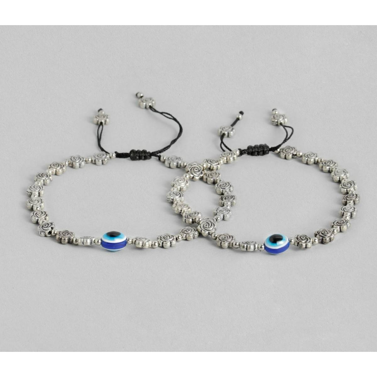LAIDA Floral Evil eye Anklet