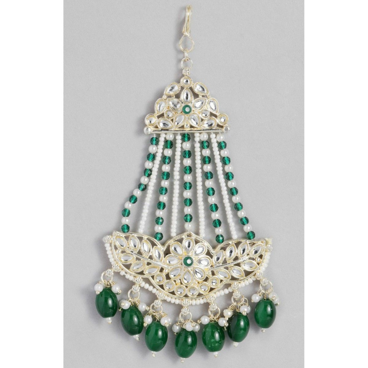 Buy LAIDA Gold Plated Jhoomar Style Green Royal Passa Jhoomar Online