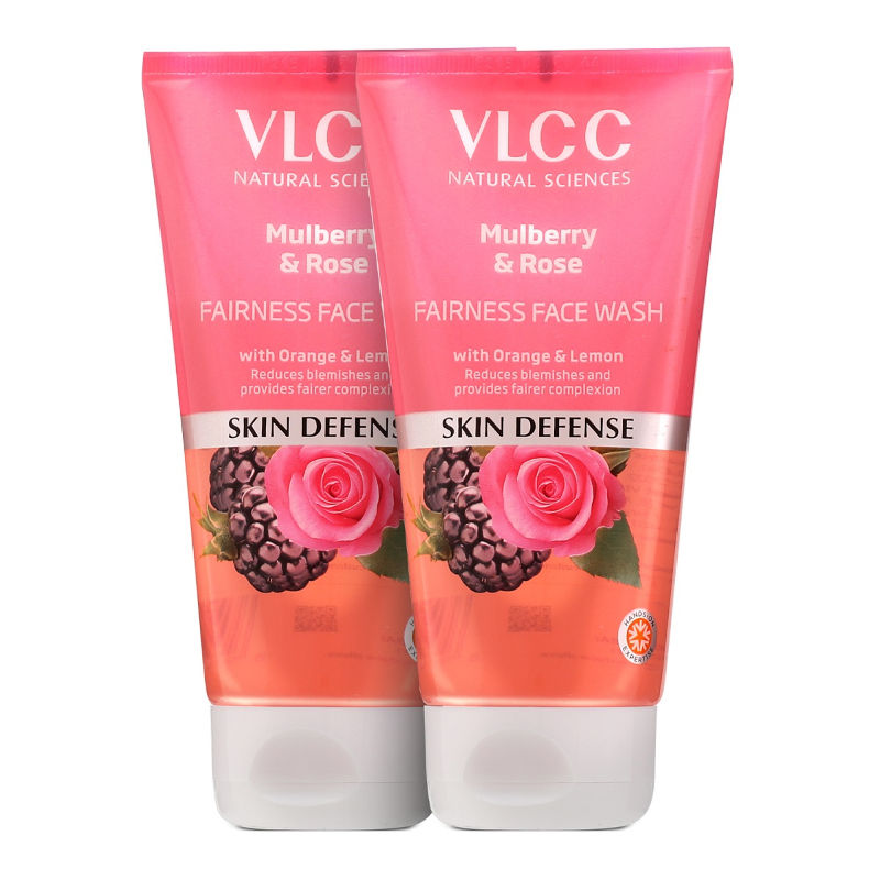 VLCC Mulberry & Rose Facewash - 2x150 ml - Buy One Get One - Fairness & Cleansing