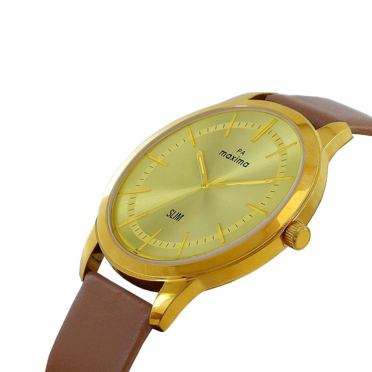 Buy PA Maxima Attivo Analog Watch for Men in Gold Dial Color Online