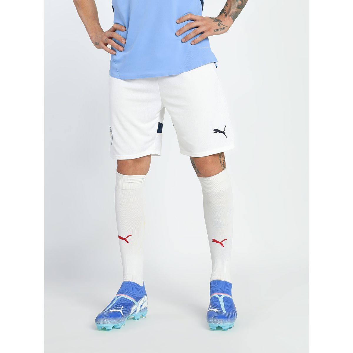 Puma Manchester City Football Club Replica Men White Shorts
