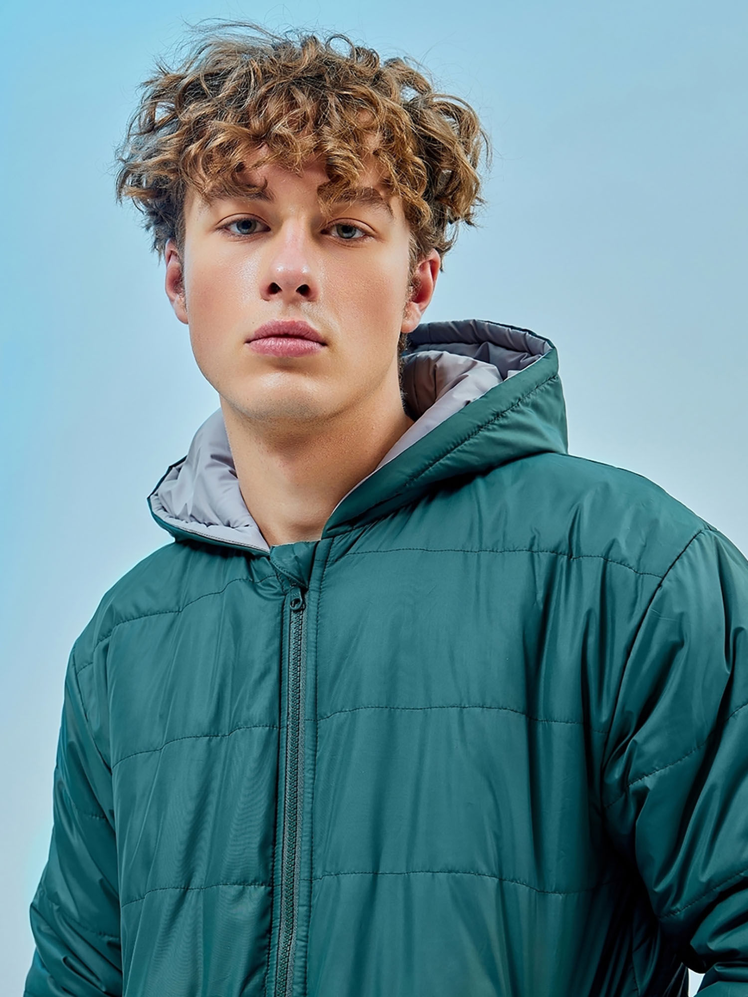 Buy Bewakoof Mens Green Oversized Plus Size Puffer Jacket Online