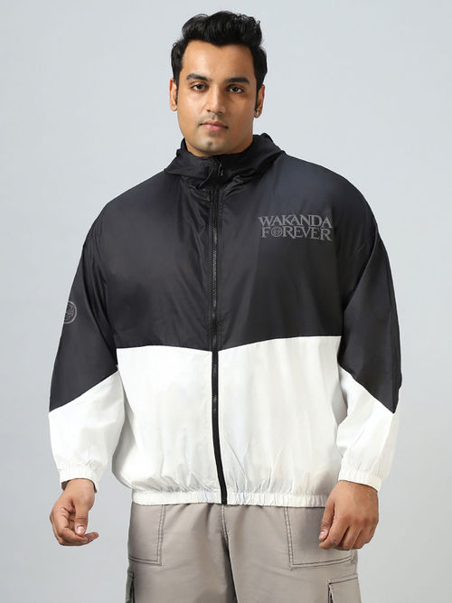 Buy Bewakoof Men's Black Marvel Graphic Printed Super Loose Fit