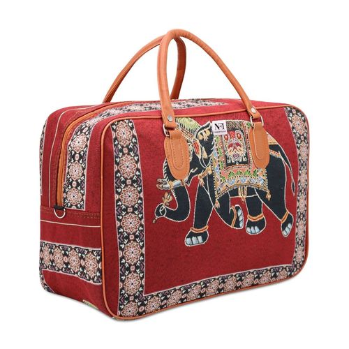 Buy NFI Essentials Small Red Canvas Duffle Travel Bag for Men and