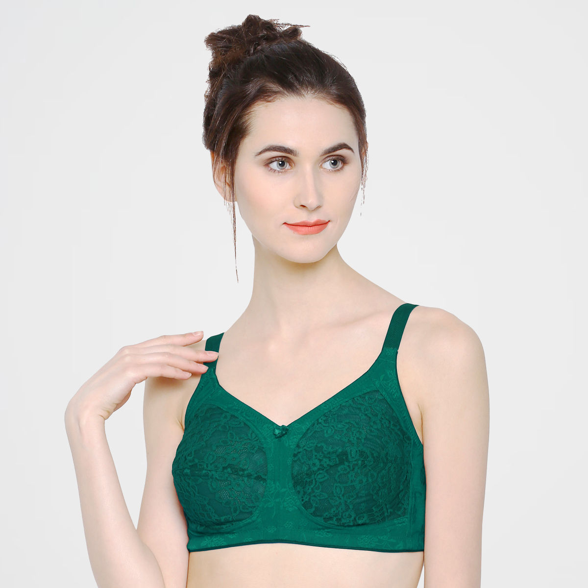 Sonari Felina Women's Fancy Net Bra - Green (36D)