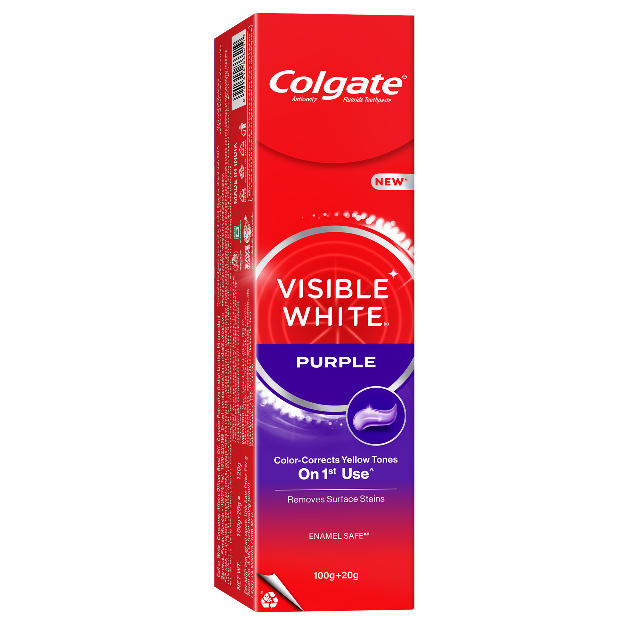 Buy Colgate Visible White Purple Toothpaste Online