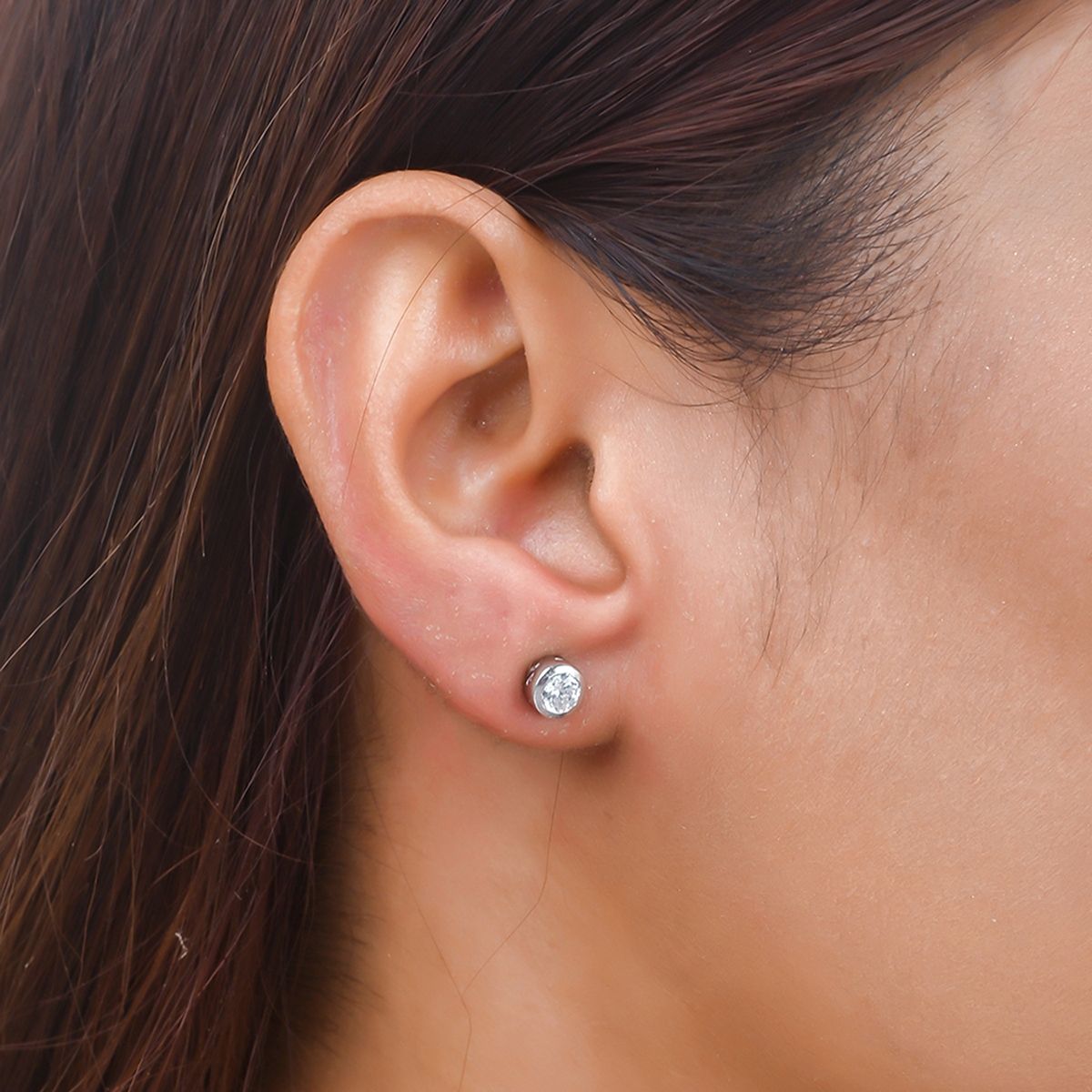 Buy Voylla 925 Sterling Silver CZ Stone Embedded Stud Earrings Online