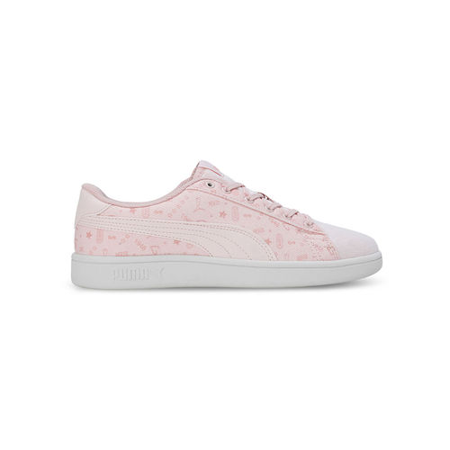 Puma Smash Tex Womens Pink Sneakers (UK 3)