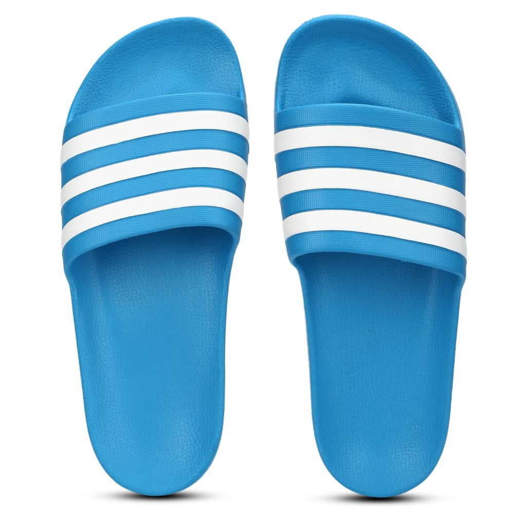 Adidas blue sliders best sale
