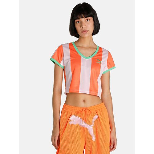 Puma X DUA LIPA Slim Womens Orange T-Shirt (XXS)