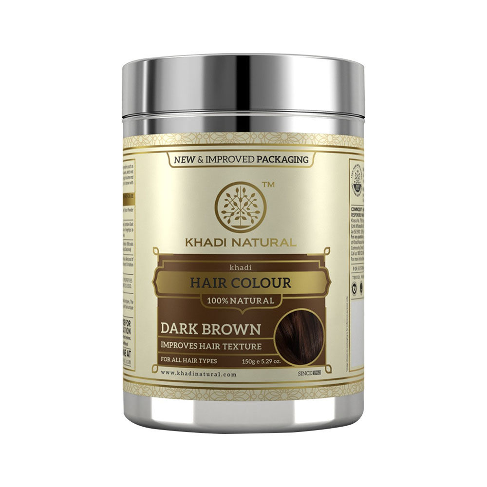 Khadi Natural Dark Brown Herbal Hair Colour Improves Hair Texture