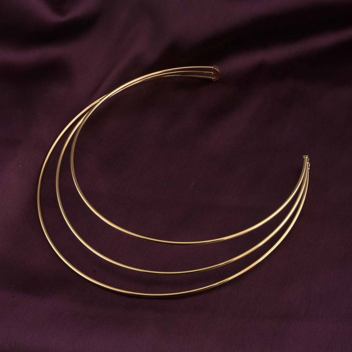Palmonas Golden Elegance Layered Chocker Necklace
