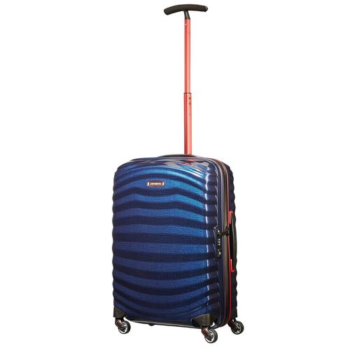 Samsonite Suitcase Trolley Bag For Travel Lite-Shock Sport 55 cms Curve  Hardsided Cabin Luggage Trolley Bag Suitcase, Nautical Blue and Red
