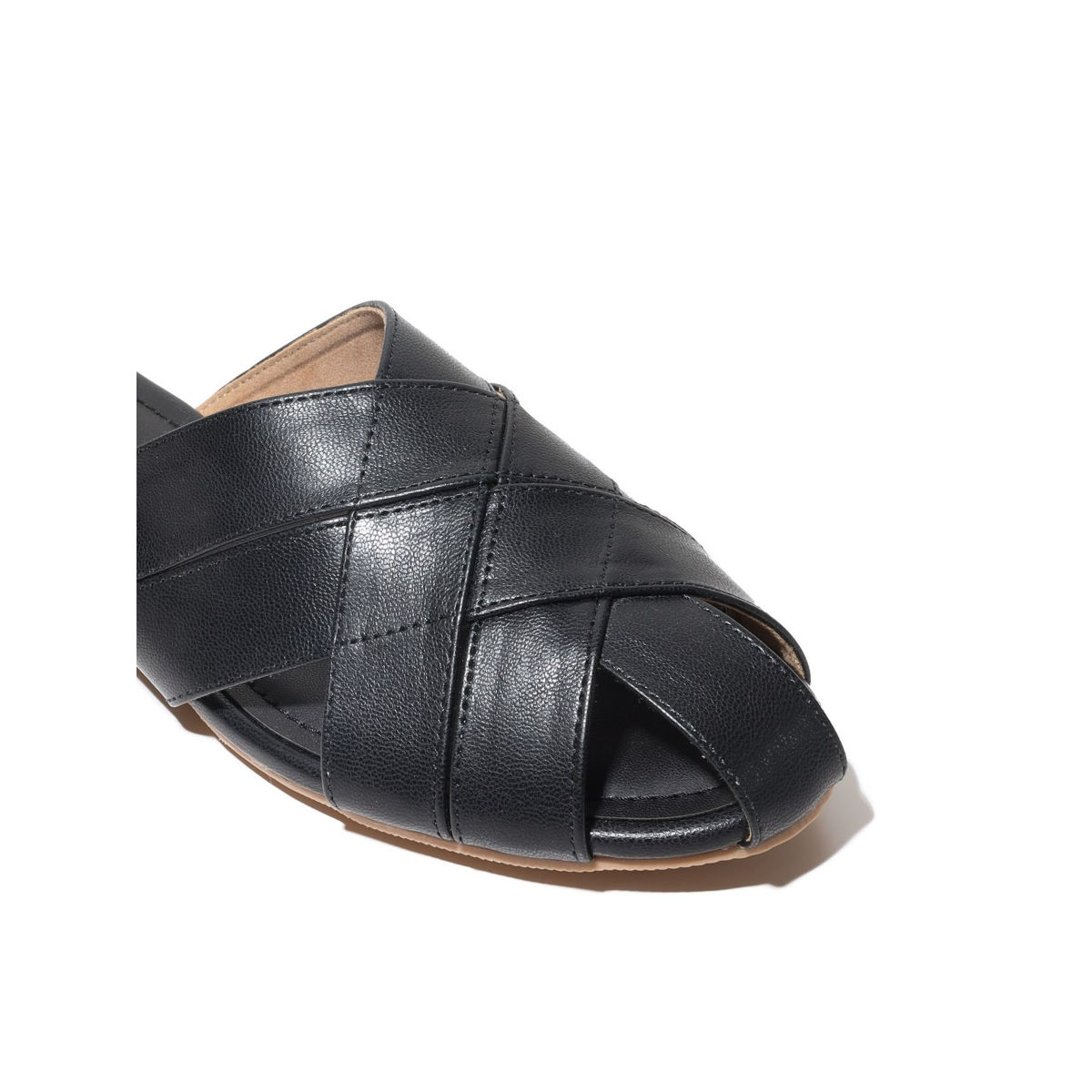 PAIO Black Cross Mules Buy PAIO Black Cross Mules Online at Best Price