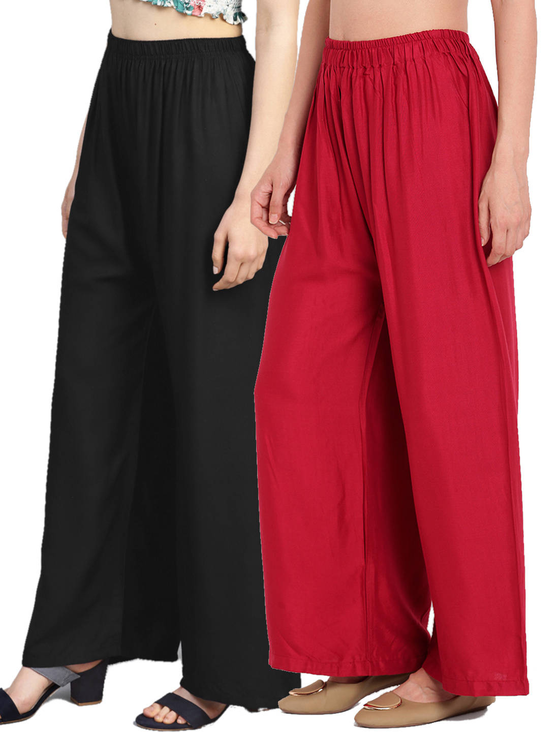 N-Gal Rayon Wide Leg Elastic Waist Band 