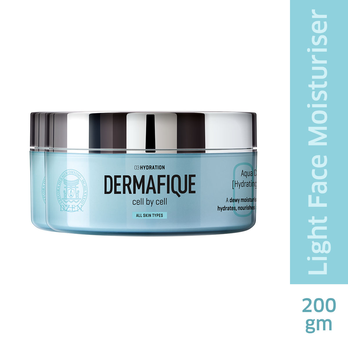 Dermafique Aqua Cloud Hydrating Creme Light Moisturizer, with Vitamin E for Soft Glowing Skin