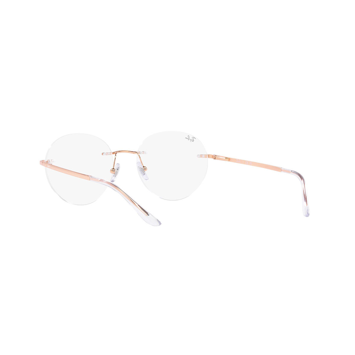 Buy Ray Ban Vista 0RX6505I Round Rose Gold Frame Clear Lens 53 Online
