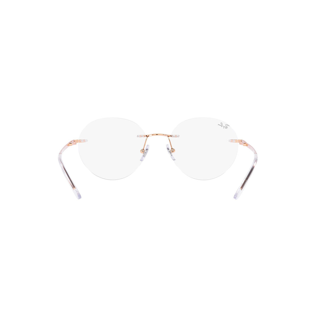 Buy Ray Ban Vista 0RX6505I Round Rose Gold Frame Clear Lens 53