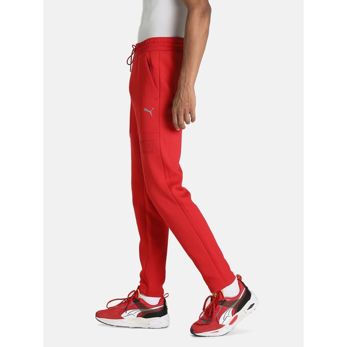 Puma red sweatpants clearance
