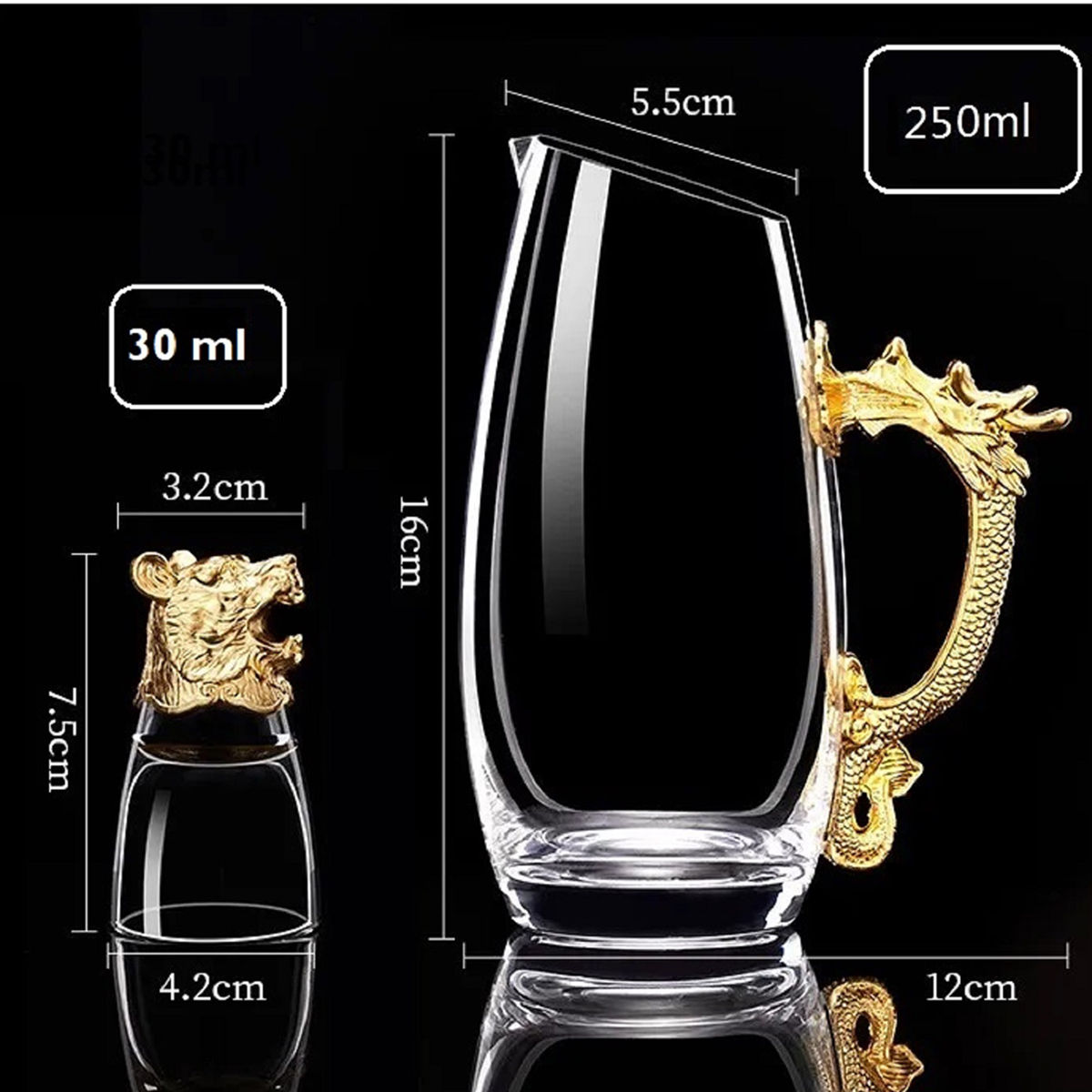 Melbify Zodiac Decanter (250 ml) with 12Pc Shooter Glass (30 ml) Set Buy Melbify Zodiac