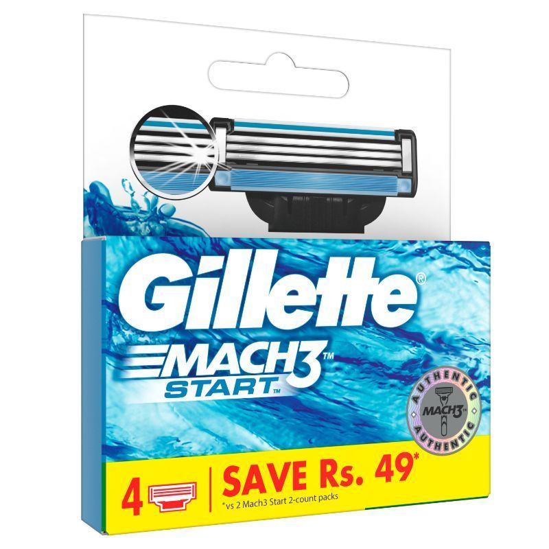 Gillette Mach3 Start Mens Razor Blades 4N Cartridge Save Rs. 49
