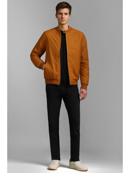 Louis Philippe Men Casual Yellow Textured Jackets