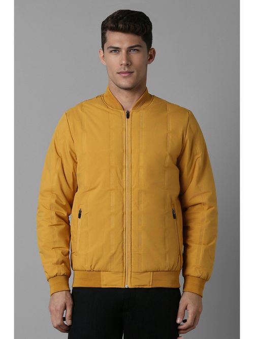 Buy Louis Philippe Men Casual Yellow Solid Jackets Online