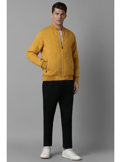 Buy Louis Philippe Men Casual Yellow Solid Jackets Online