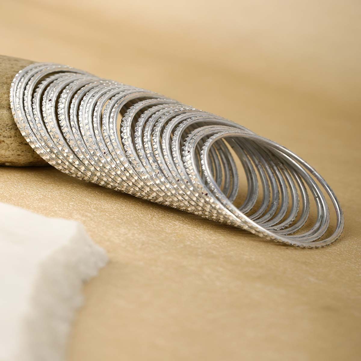 Buy Priyaasi Silver Color Bangles Online
