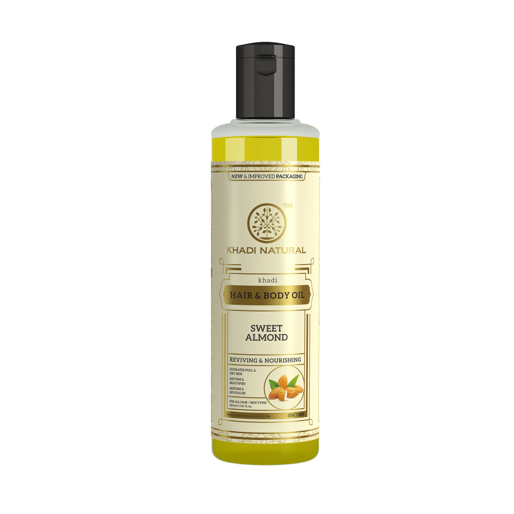 Khadi Natural Sweet Almond Hair & Body Herbal Oil