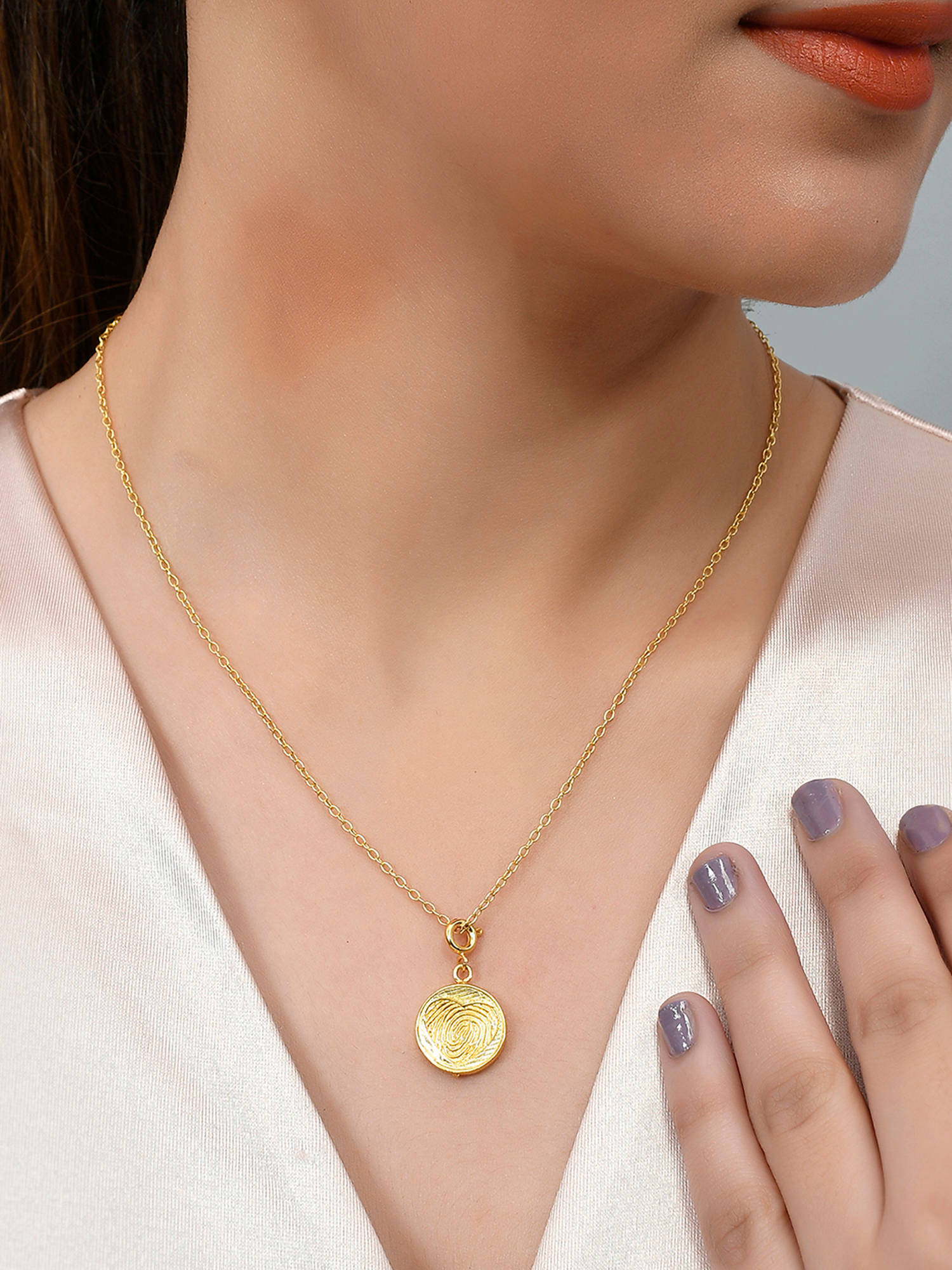 Voylla Valentine's Day Collection Heart Prints Style Jewellery Set