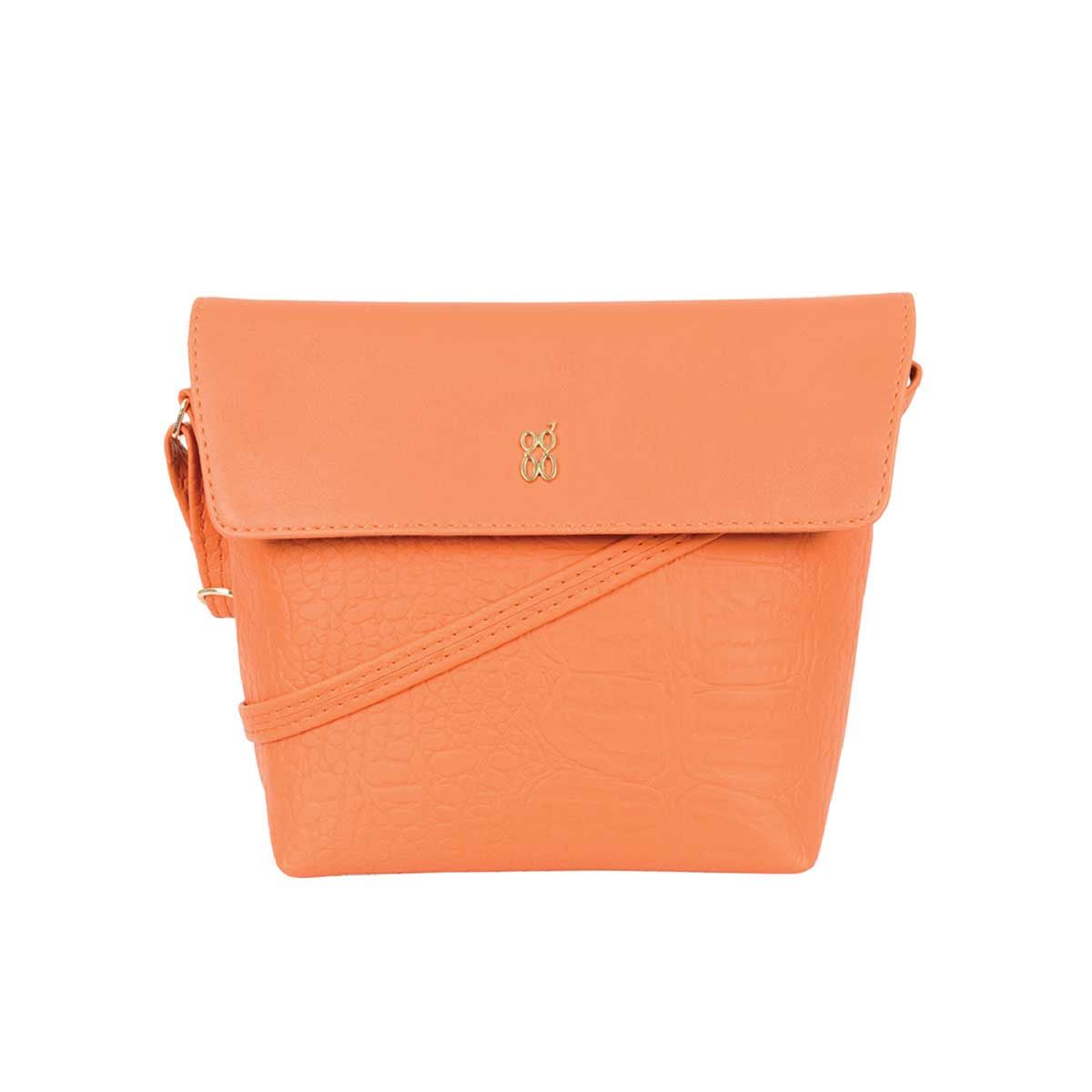 Buy Baggit Driven Small Orange Sling Bag Online