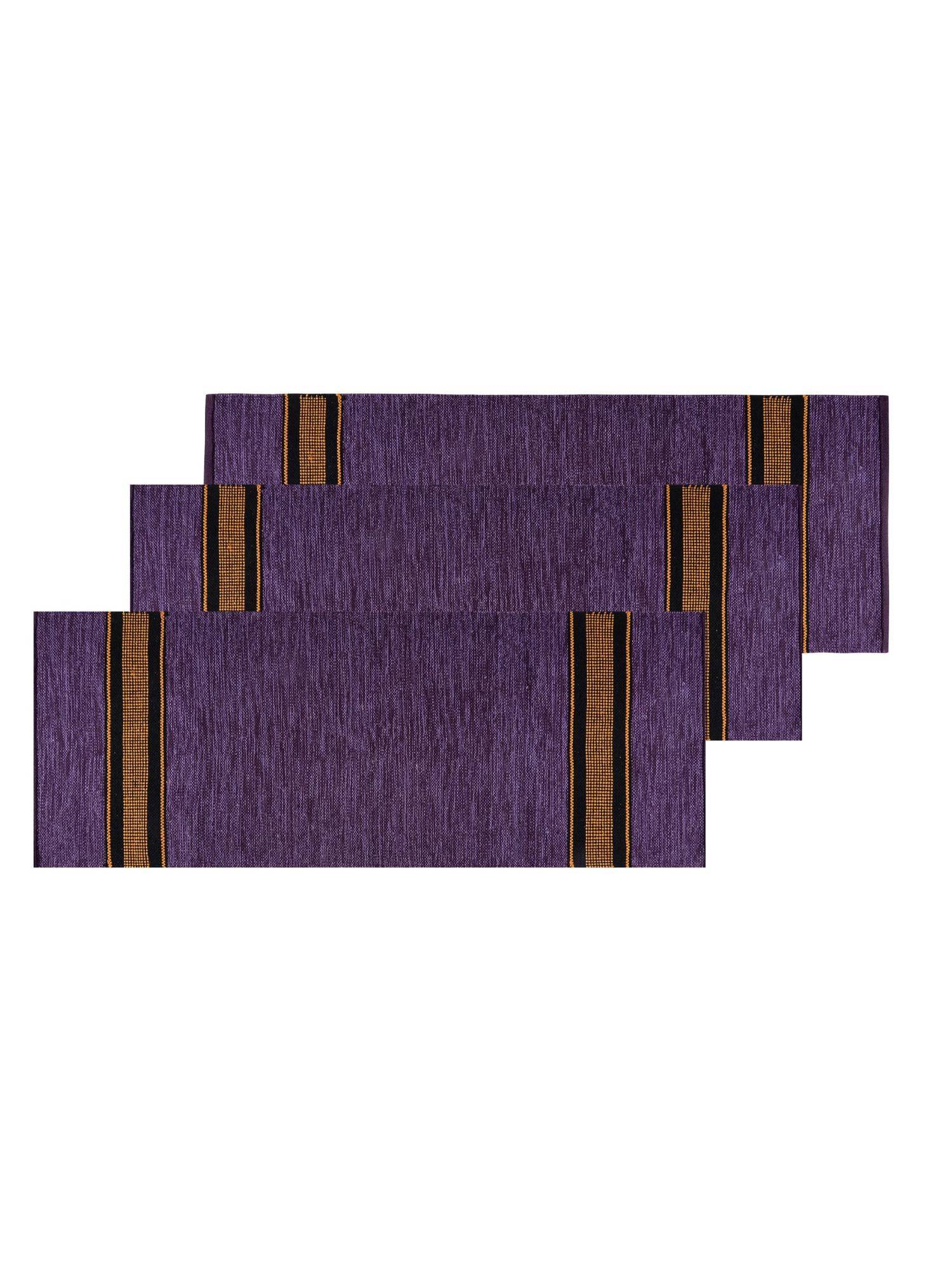 Black Gold Ace Stain & Fade Resistant Entrance Scraper Indoor Outdoor Mat Purple (Pack of 3)