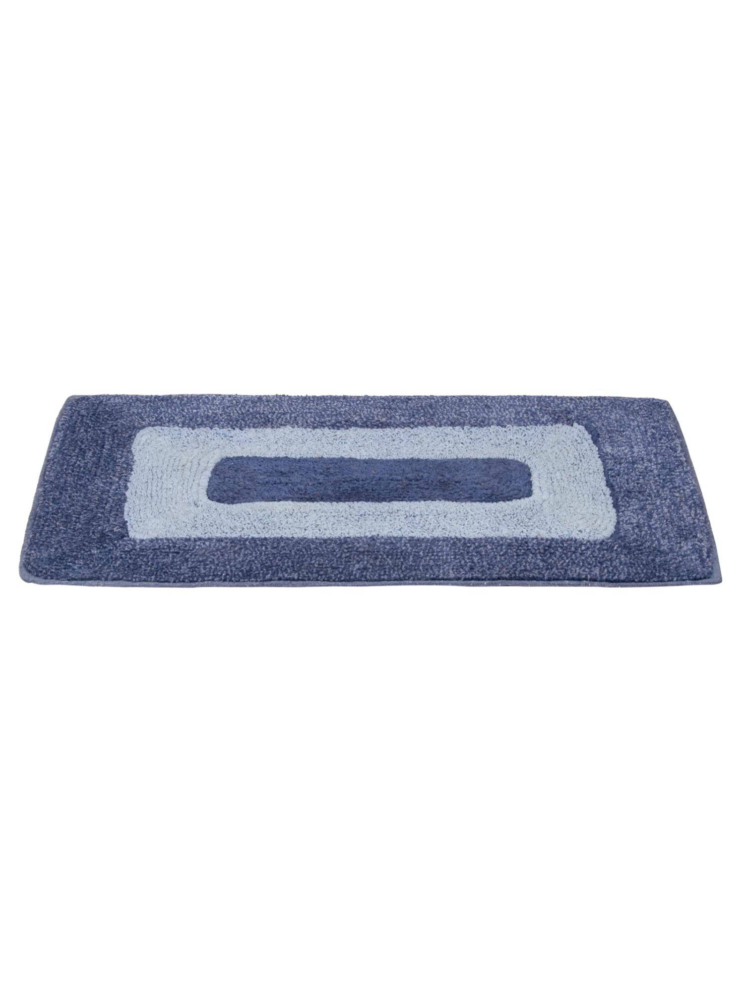 Black Gold Double Shaded Stain & Fade Resistant Entrance Indoor Outdoor Mat Blue (Pack of 2)