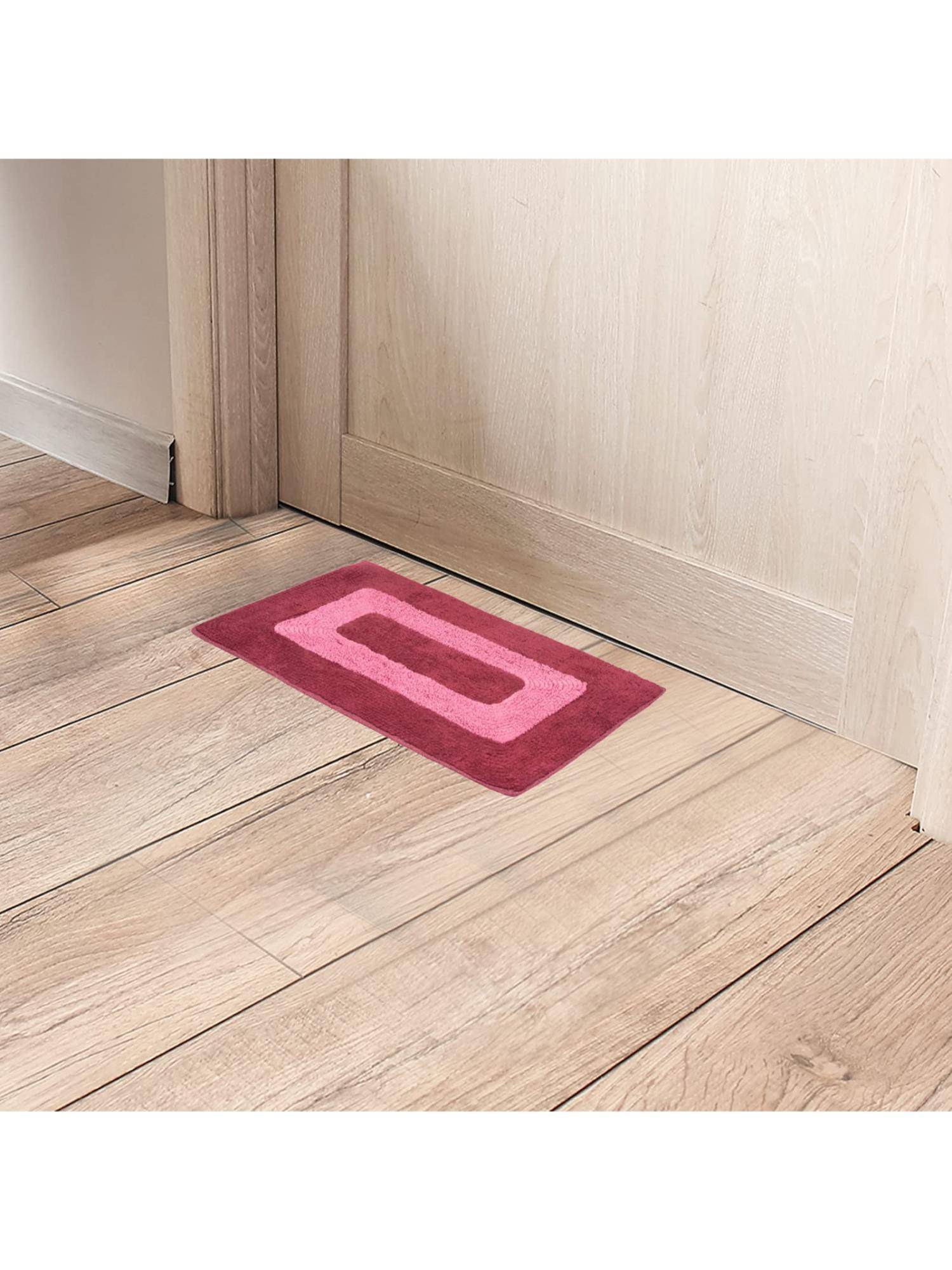 Black Gold Double Shaded Stain & Fade Resistant Entrance Indoor Outdoor Mat Maroon