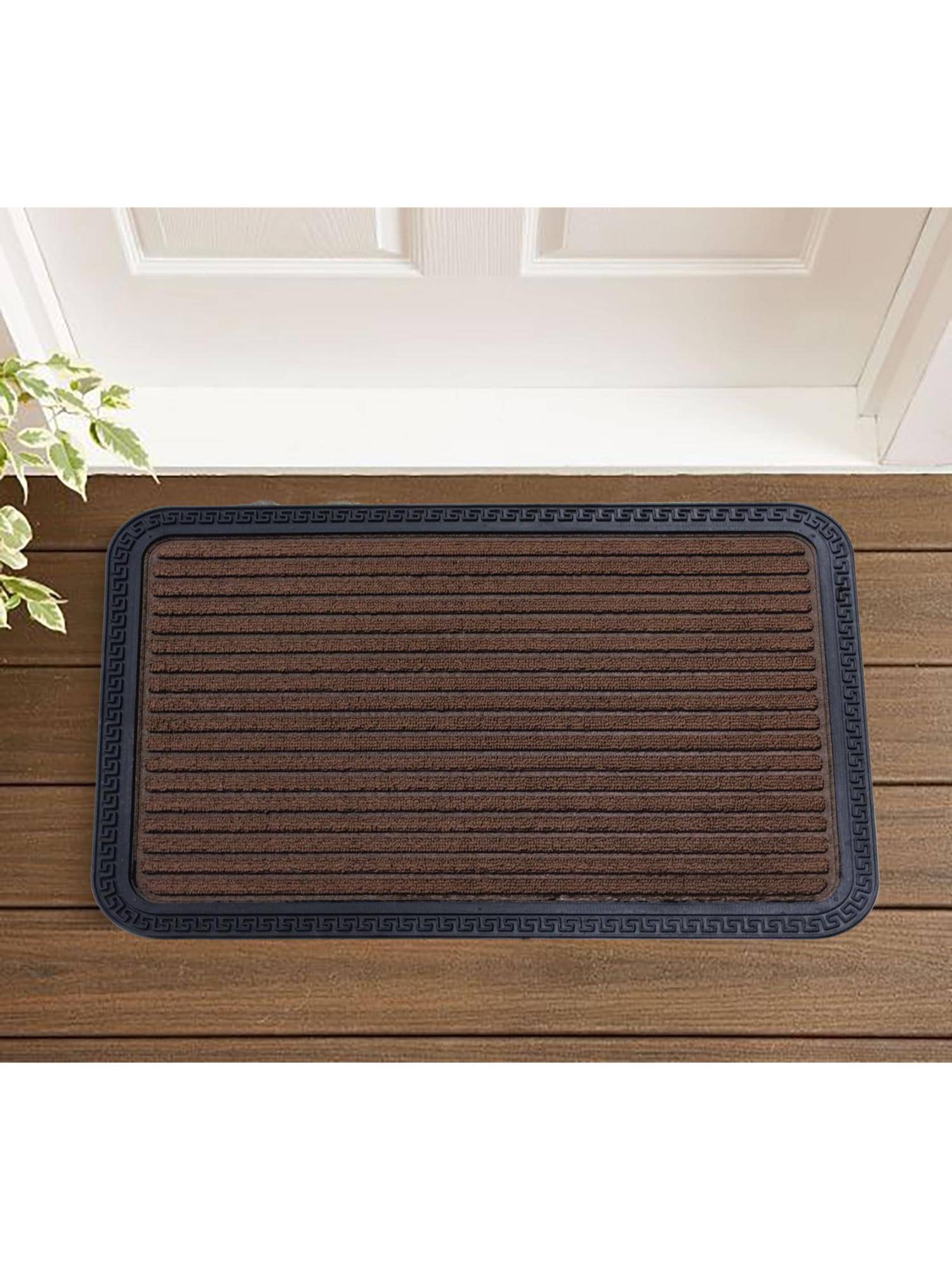 Black Gold Premium Anti-Slip Doormat Brown (Pack of 2)