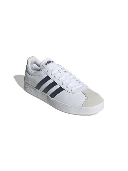 adidas Vl Court Base Men White Navy Blue Sneakers
