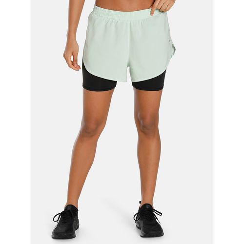 Puma Run Favorite Woven 2In1 Womens Green Shorts (XS)