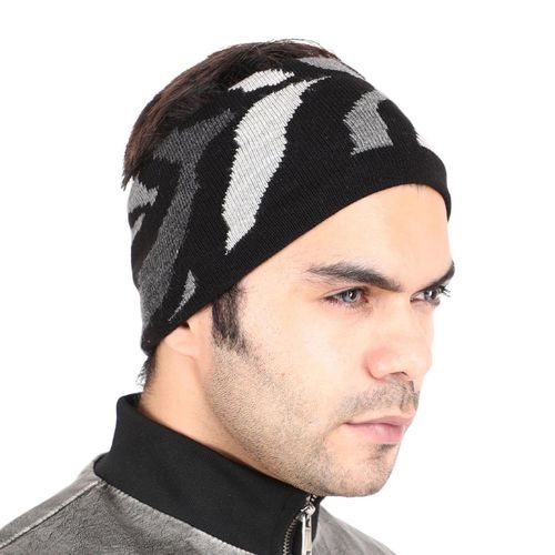 Buy Bharatasya Warm Woolen Headband Ear Warmer Grey Black for Men
