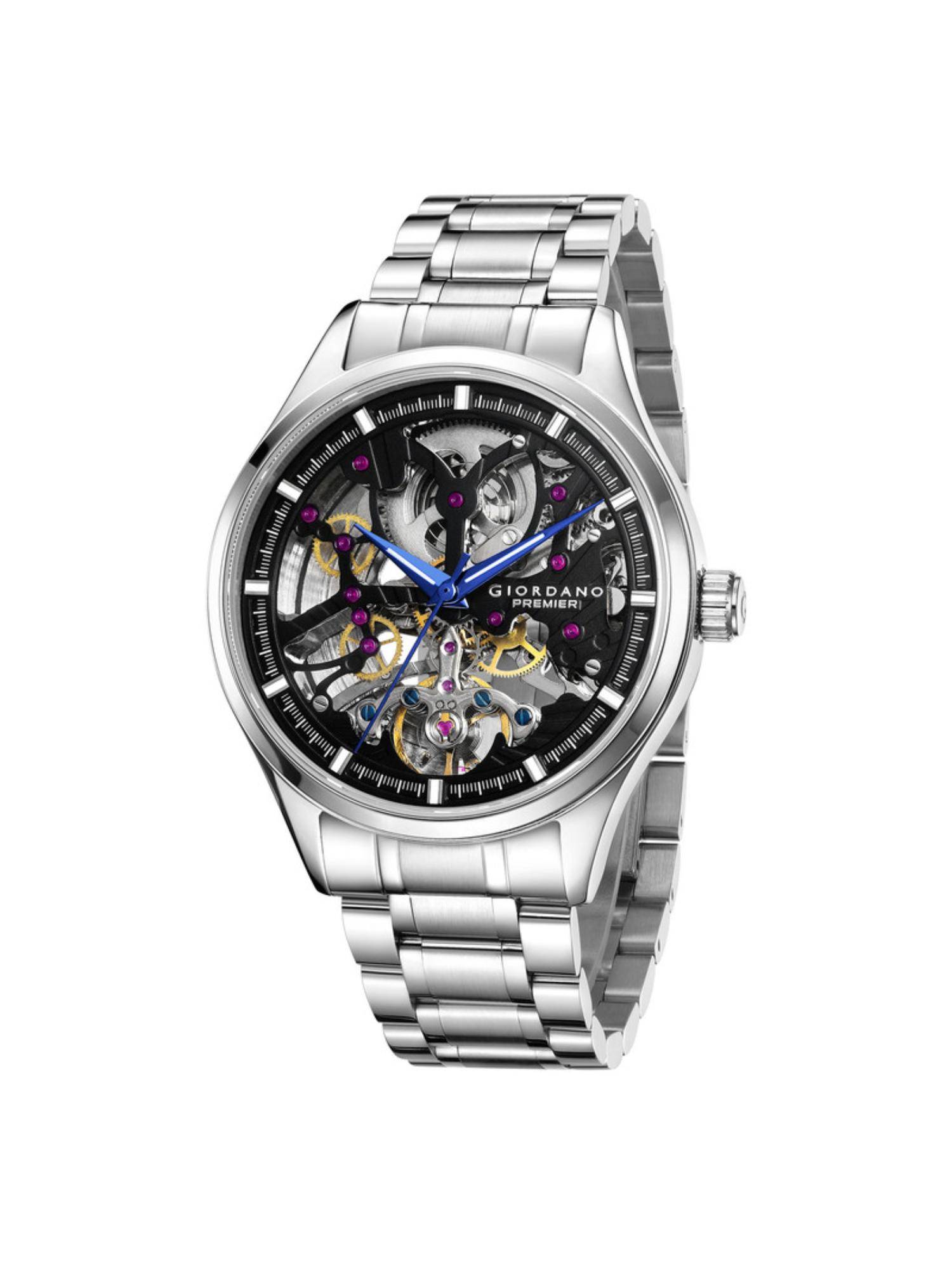 Giordano Men Skeleton Black Dial Analog Watch - GZ-50225 (M)