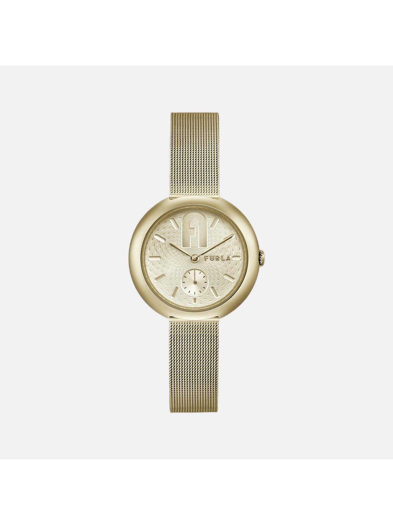 Furla Women Heritage Quartz Gold Dial Analog Watch - WW00013006L2 (M)