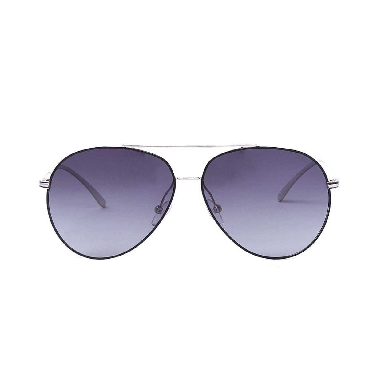 Enrico Black-Silver Polycarbonate Aviator Raider Men's Sunglasses