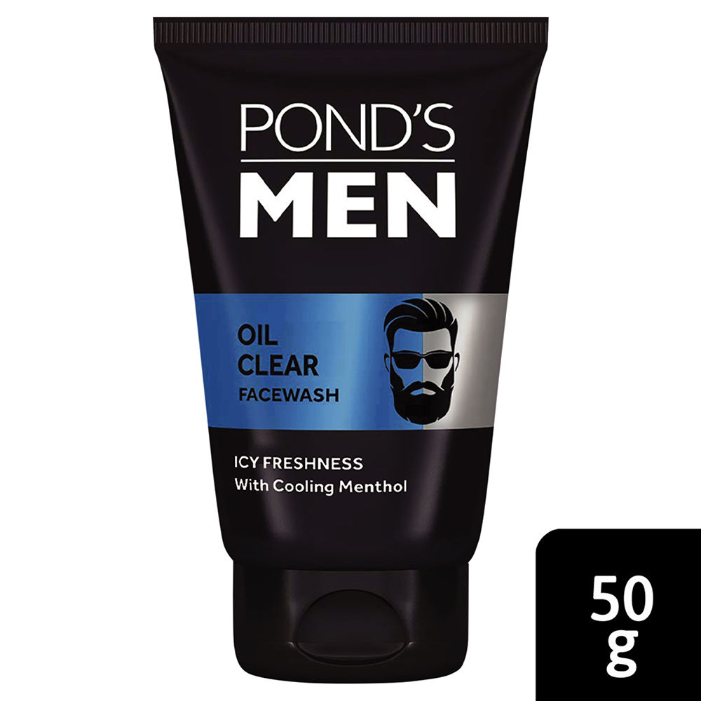 Ponds Men Oil Clear Facewash Cooling Menthol Refreshes Skin Removes Dirt