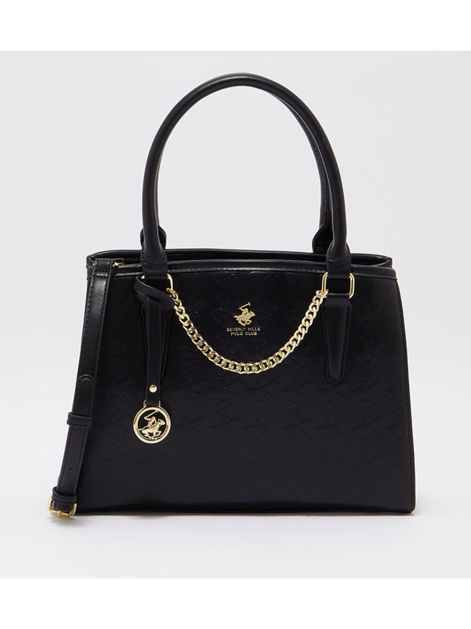 Buy Beverly Hills Polo Club Textured Black Hand Bag Online