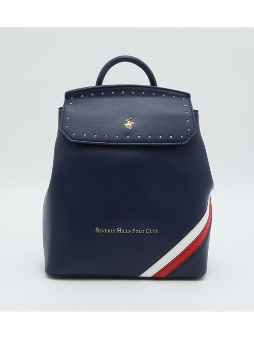 Beverly Hills Polo Club Solid Navy Blue Backpack (M)