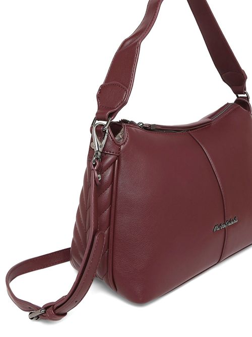 Buy Marina Galanti Wine Color Soft PU Material Medium Size Hobo