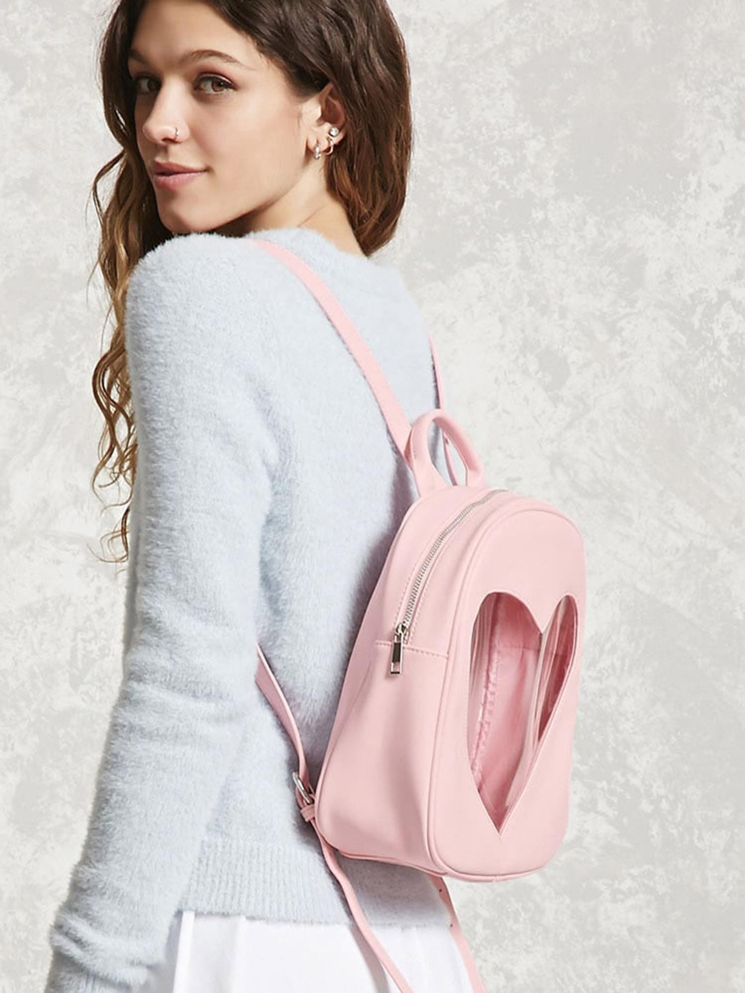 Forever 21 Faux Leather Heart Backpack