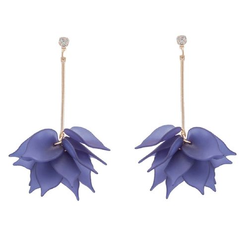 Fabula Jewellery Purple Floral Drop Earrings: Buy Fabula Jewellery Purple  Floral Drop Earrings Online at Best Price in India | Nykaa