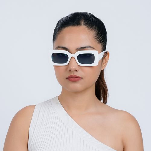 Buy Joker Witch Pretza White Rectangle Sunglasses (50) Online