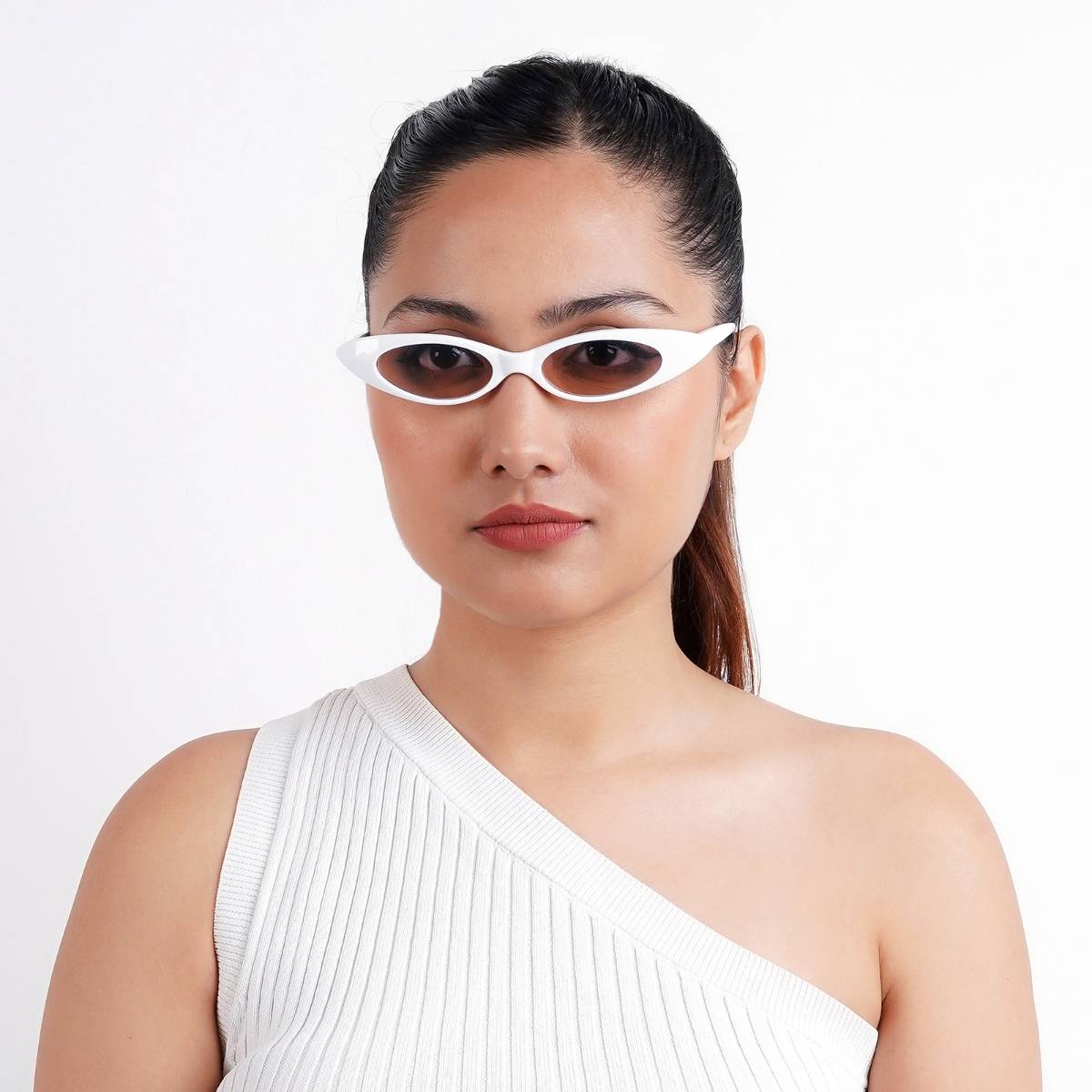 Joker & Witch Kendall White & Pink Cat Eye Sunglasses (47)